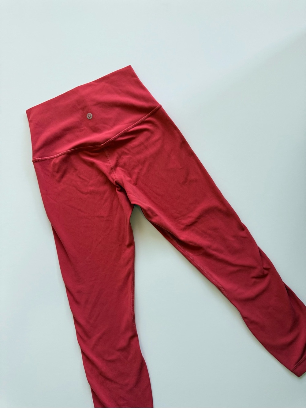 Lululemon Red High-Waist Active Leggings - lululemon athletica